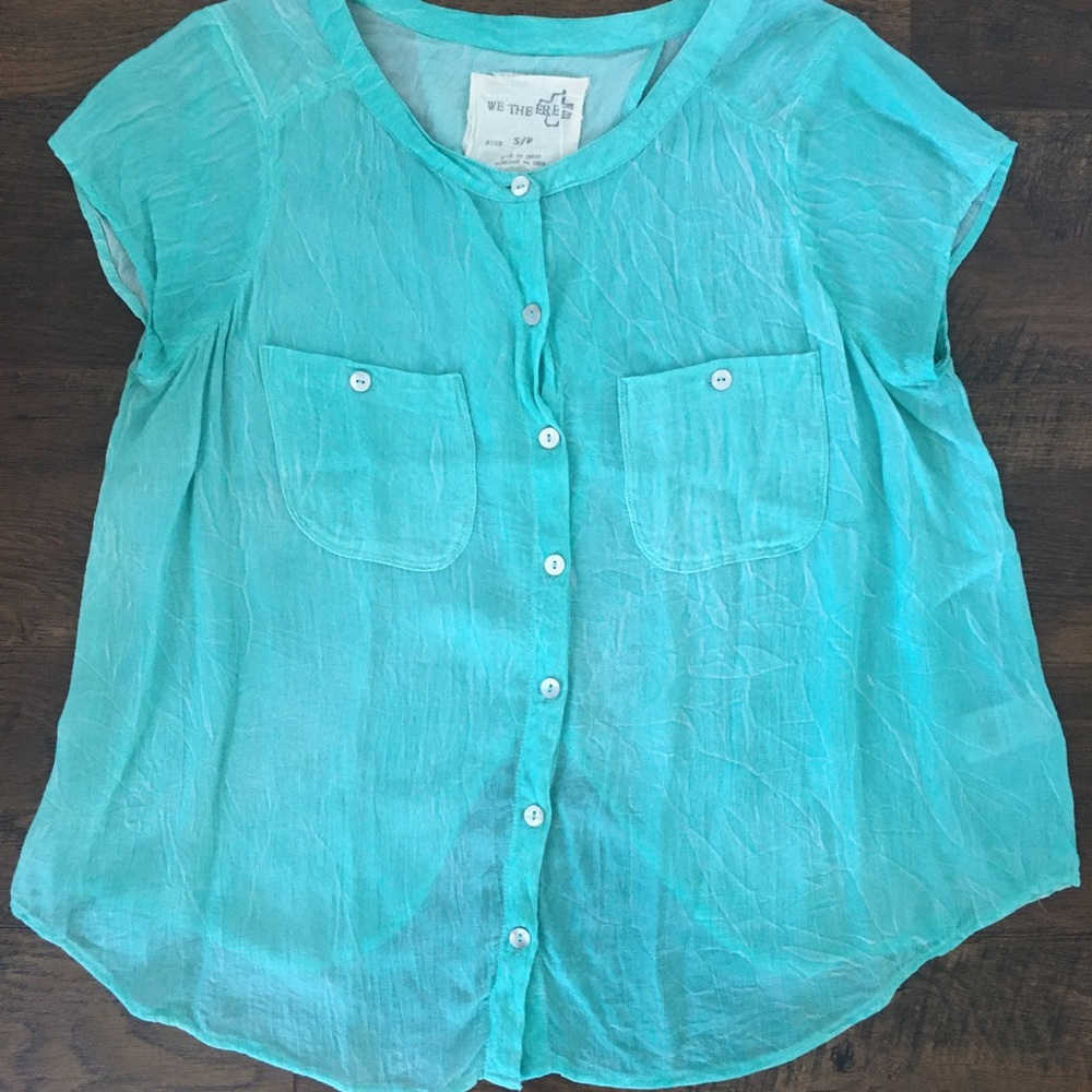 We The Free Spellbound Sheer Split Back Blouse - image 7